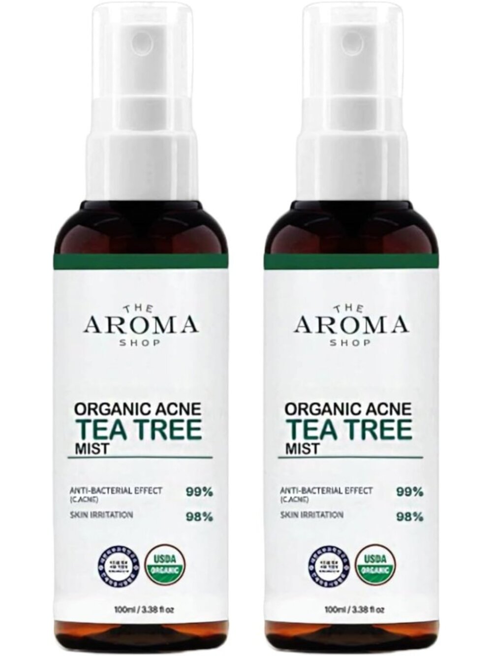 Organic Tea Tree Face & Body Mist - Alcohol-Free Toner for Blemish & Sensitive